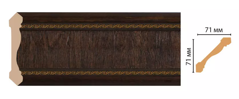 Плинтус потолочный DECOMASTER 172-1 (71*71*2400мм)