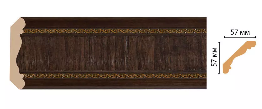 Плинтус потолочный DECOMASTER 173-1 (57*57*2400мм)