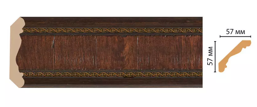 Плинтус потолочный DECOMASTER 173-2 (57*57*2400мм)