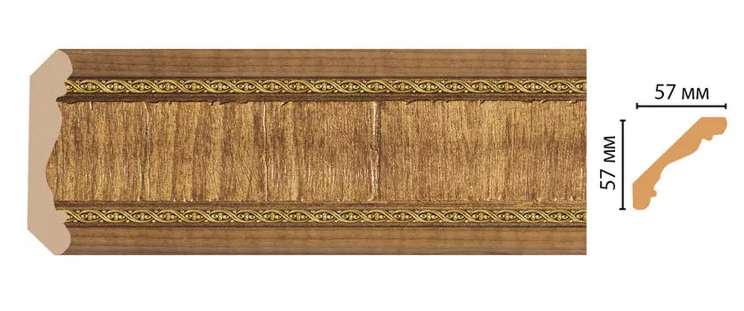 Плинтус потолочный DECOMASTER 173-4 (57*57*2400мм)