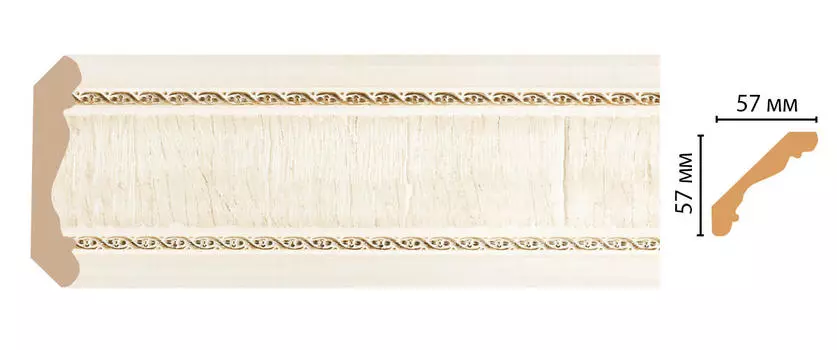 Плинтус потолочный DECOMASTER 173-6 (57*57*2400мм)