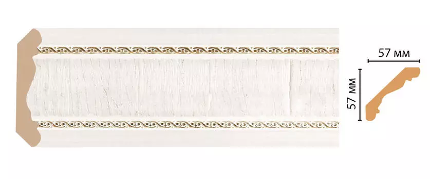 Плинтус потолочный DECOMASTER 173-7D (57*57*2400мм)