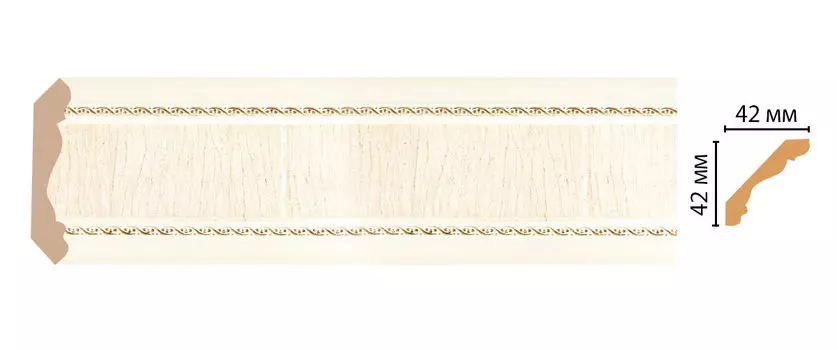 Плинтус потолочный DECOMASTER 174-6 (42*42*2400мм)