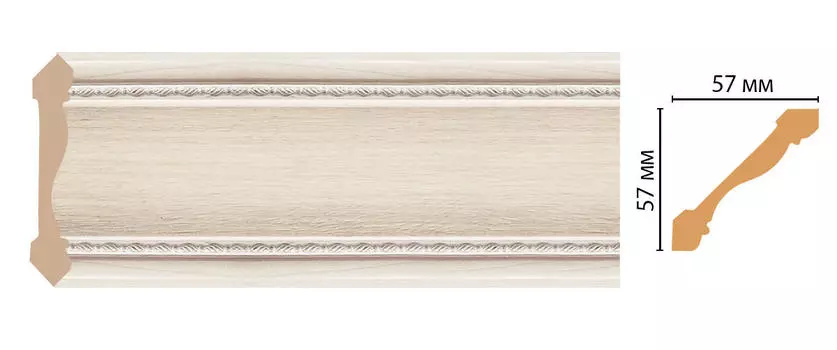 Плинтус потолочный DECOMASTER 179-14 (57*57*2400мм)