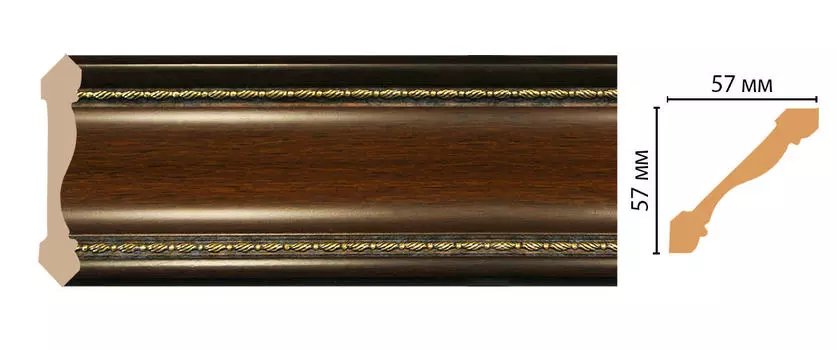 Плинтус потолочный DECOMASTER 179-51 (57*57*2400мм)