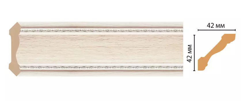 Плинтус потолочный DECOMASTER 180-14 (42*42*2400мм)