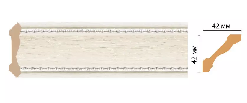 Плинтус потолочный DECOMASTER 180-15 (42*42*2400мм)