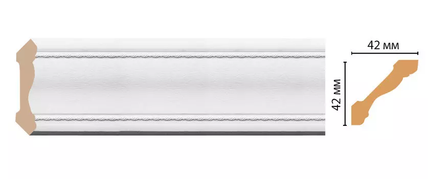 Плинтус потолочный DECOMASTER 180-16 (42*42*2400мм)