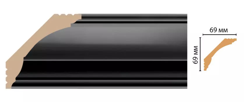 Плинтус потолочный DECOMASTER D100-195 (69*69*2400мм)