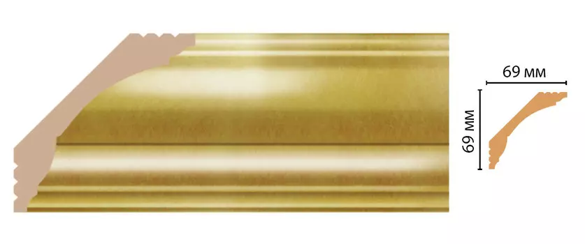 Плинтус потолочный DECOMASTER D100-374 (69*69*2400мм)