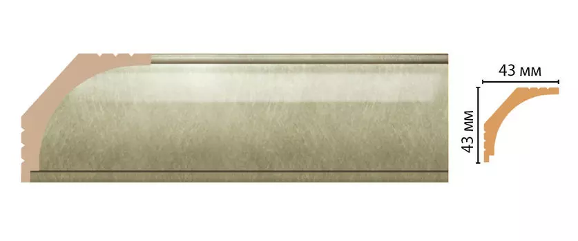 Плинтус потолочный DECOMASTER D109-373 (43*43*2400мм)
