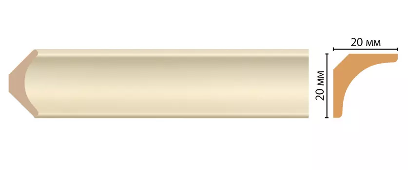 Плинтус потолочный DECOMASTER D133-61ДМ (20*20*2400мм)