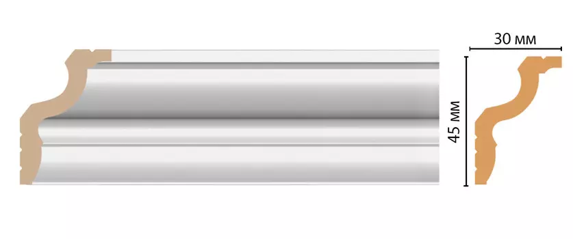 Плинтус потолочный DECOMASTER D148-114ДМ (45*30*2400мм)