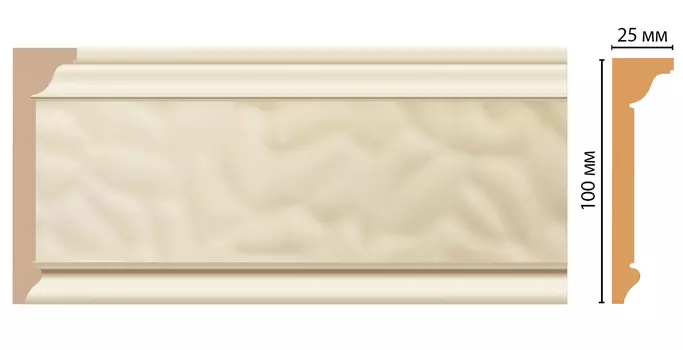 Плинтус потолочный DECOMASTER D215-61 (100*25*2400мм)