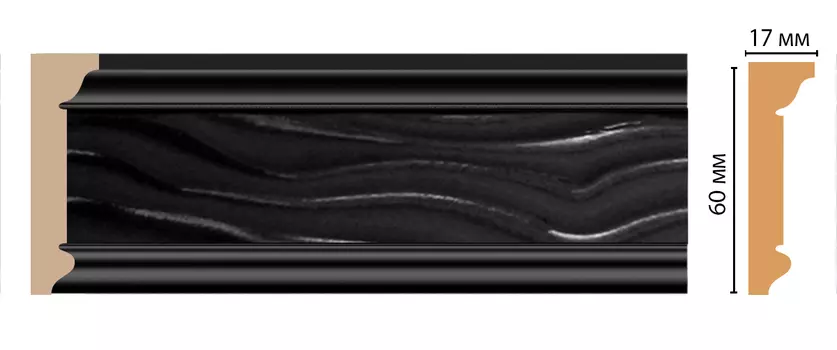 Плинтус потолочный DECOMASTER D219-195 (60*17*2400мм)