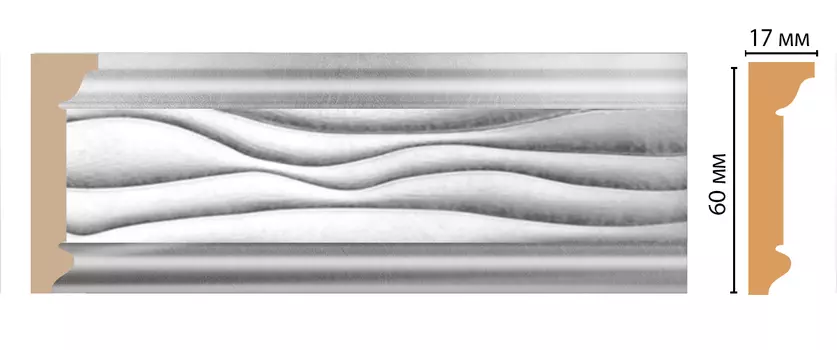 Плинтус потолочный DECOMASTER D219-375 (60*17*2400мм)