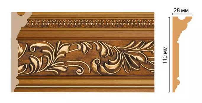 Плинтус потолочный DECOMASTER D225-1223ДМ (110*29*2400мм)