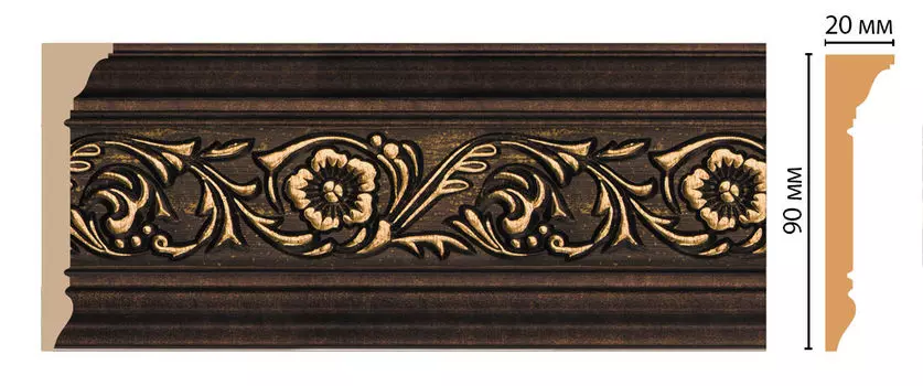 Плинтус потолочный DECOMASTER D226-56 (90*20*2400мм)