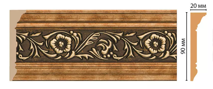 Плинтус потолочный DECOMASTER D226-57 (90*20*2400мм)