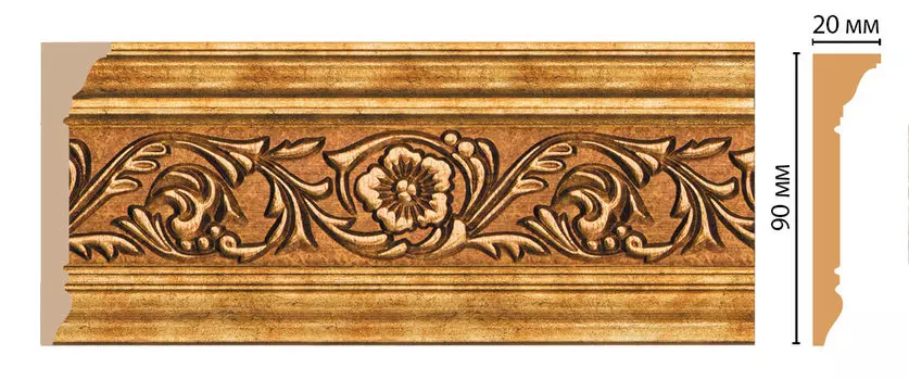 Плинтус потолочный DECOMASTER D226-58 (90*20*2400мм)