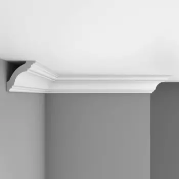 Плинтус потолочный гладкий DECOMASTER DP-213A гибкий (80х85х2400)