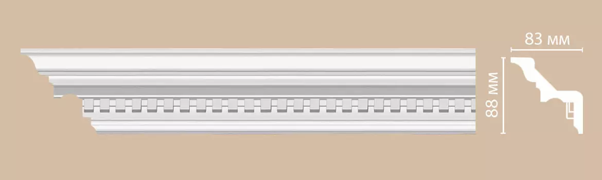 Плинтус потолочный с рисунком DECOMASTER 95002 (83*87*2400мм)