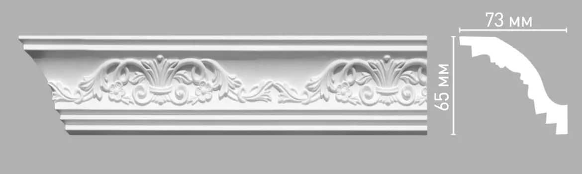 Плинтус потолочный с рисунком DECOMASTER 95019 (65х73х2400мм)