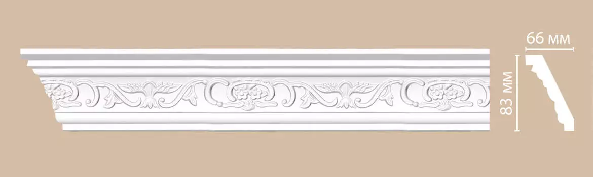 Плинтус потолочный с рисунком DECOMASTER 95036 (83*66*2400мм)