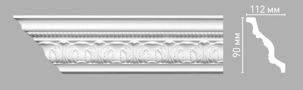 Плинтус потолочный с рисунком DECOMASTER 95095 (90х112х2400мм)