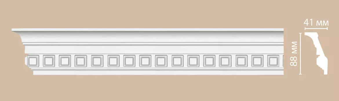Плинтус потолочный с рисунком DECOMASTER 95132 (88*41*2400мм)