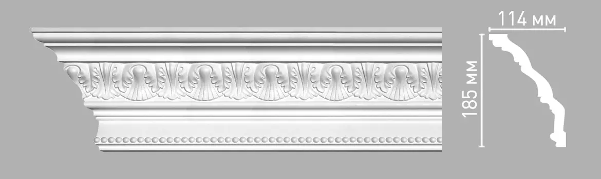 Плинтус потолочный с рисунком DECOMASTER 95143 (185х114х2400мм)