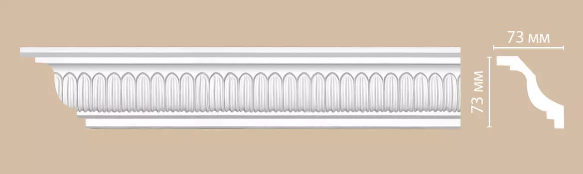 Плинтус потолочный с рисунком DECOMASTER 95342 (73*73*2400мм)