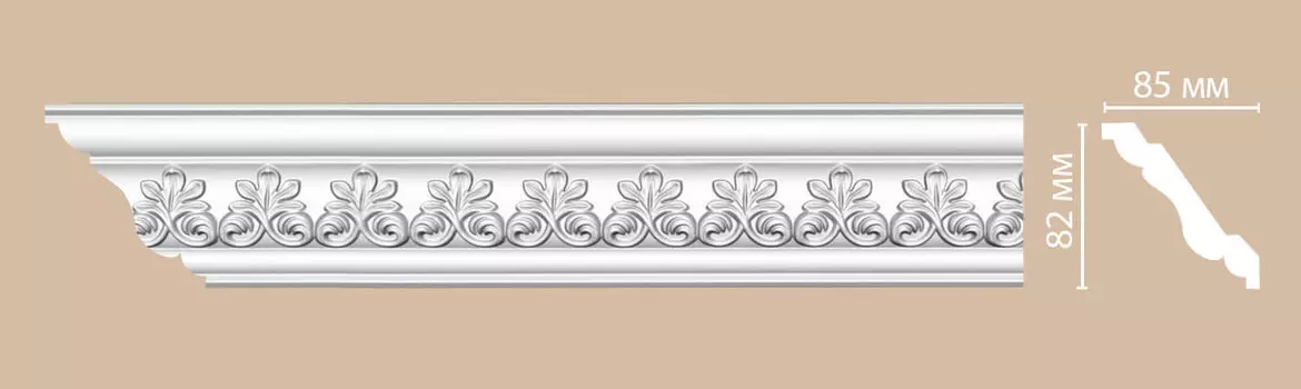 Плинтус потолочный с рисунком DECOMASTER 95617 (85*82*2400мм)