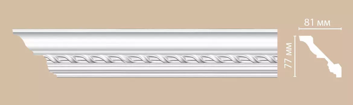 Плинтус потолочный с рисунком DECOMASTER 95673 (77*81*2400мм)