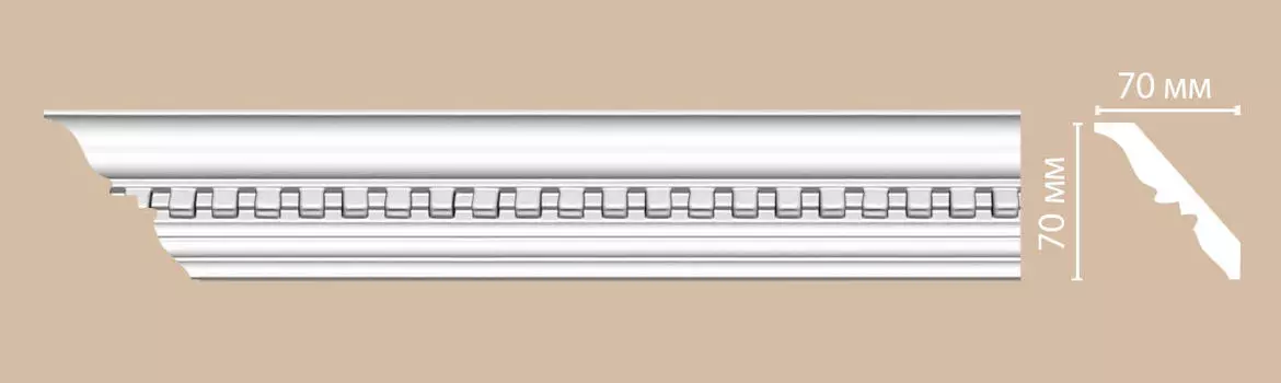 Плинтус потолочный с рисунком DECOMASTER 95810 (70*70*2400мм)