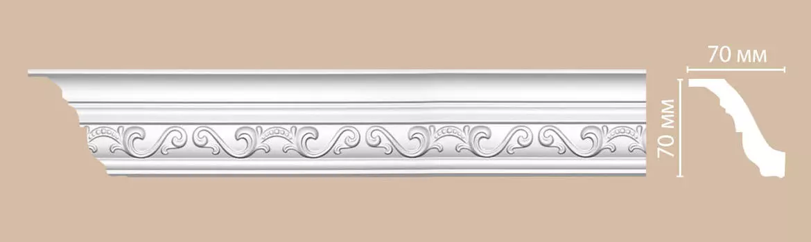 Плинтус потолочный с рисунком DECOMASTER 95843 (70*70*2400мм)