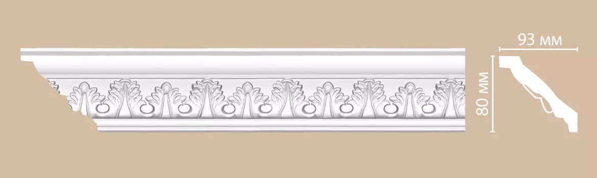 Плинтус потолочный с рисунком DECOMASTER 95854 (91*80*2400мм)