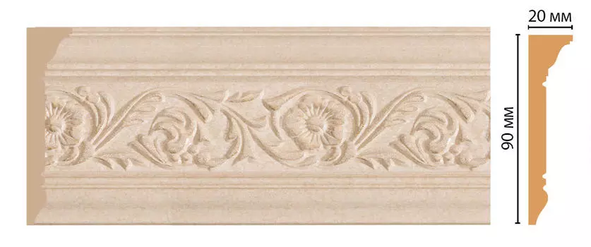 Плинтус потолочный с рисунком DECOMASTER D226-18DДМ (90*20*2400мм)