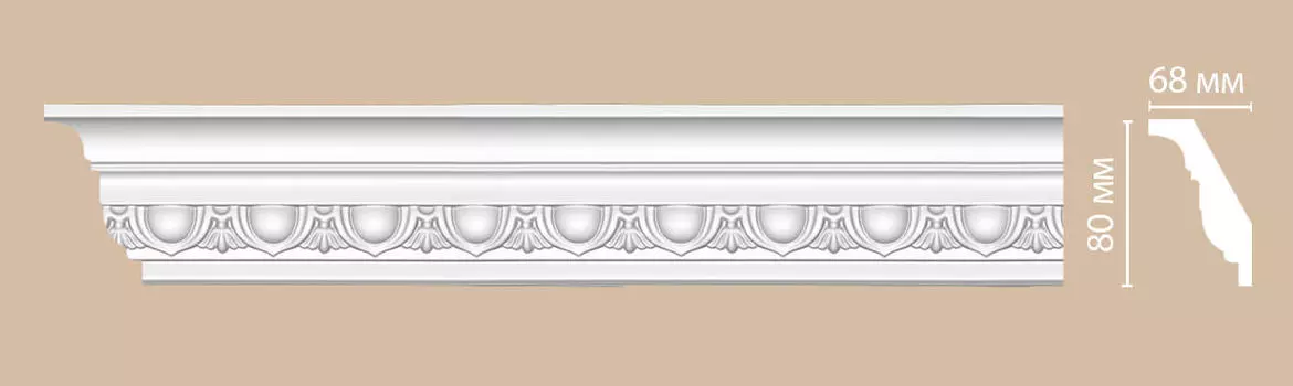 Плинтус потолочный с рисунком DECOMASTER DT-23 (80*48*2400мм)