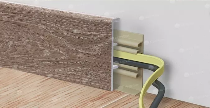 Плинтус Rico Concept 80 Дуб каньон кремовый