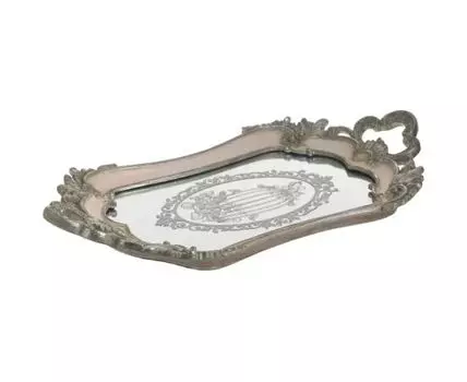 Поднос (серебристый, бежевый, 42)