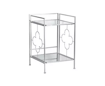 Подставка прикроватная с зеркальными полками 41х41х65см