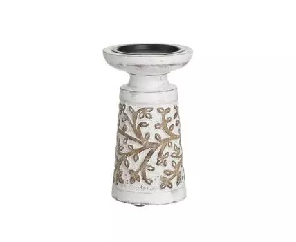 Подсвечник (бежевый, белый)