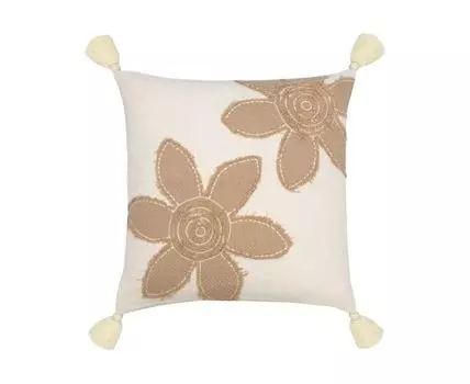 Подушка декоративная с аппликацией Flowers