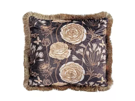 Подушка квадратная коричневая Cahil