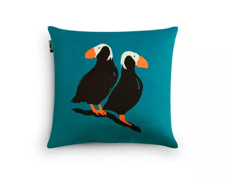 Подушка Пуффины 45x45