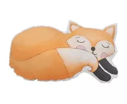 Подушка Спящий Лисенок (с принтом, 35)