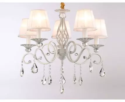 Подвесная люстра Ambrella light с абажурами и хрусталем Traditional