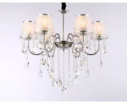 Подвесная люстра Ambrella light с абажурами и хрусталем Traditional