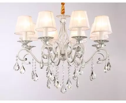 Подвесная люстра Ambrella light с абажурами и хрусталем Traditional